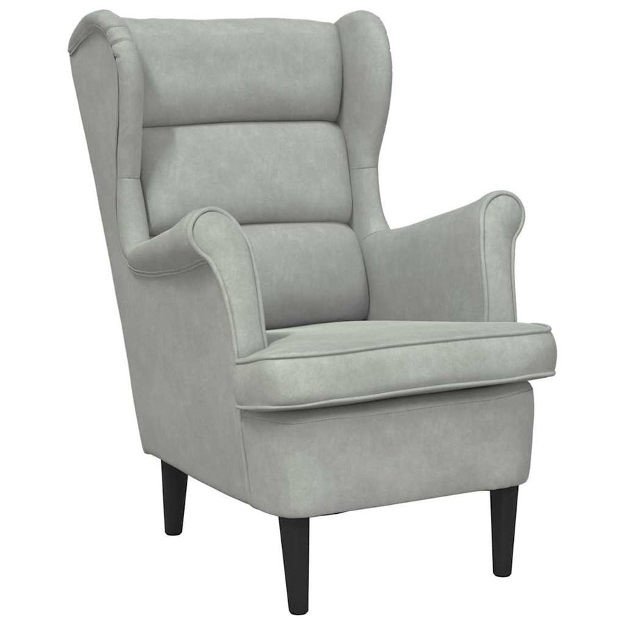 Fauteuil Lichtgrijs 71 x 92 x 91 cm Fluweel