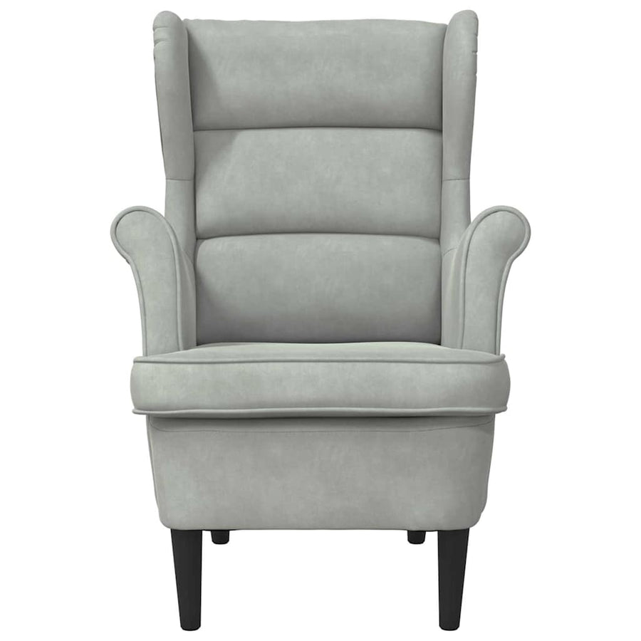 Fauteuil Lichtgrijs 71 x 92 x 91 cm Fluweel