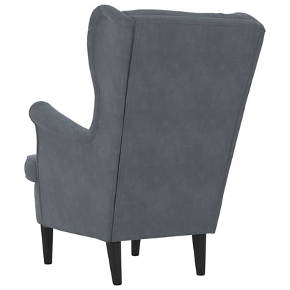 Fauteuil Donkergrijs 71 x 92 x 91 cm Fluweel