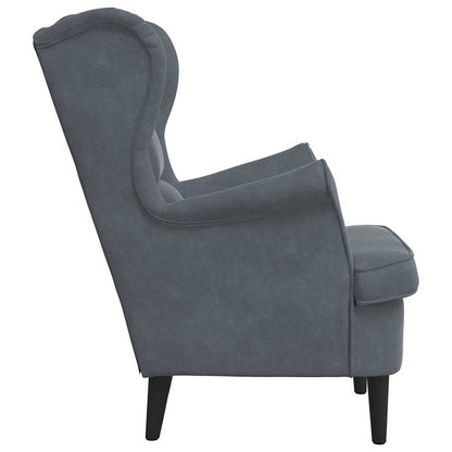 Fauteuil Donkergrijs 71 x 92 x 91 cm Fluweel