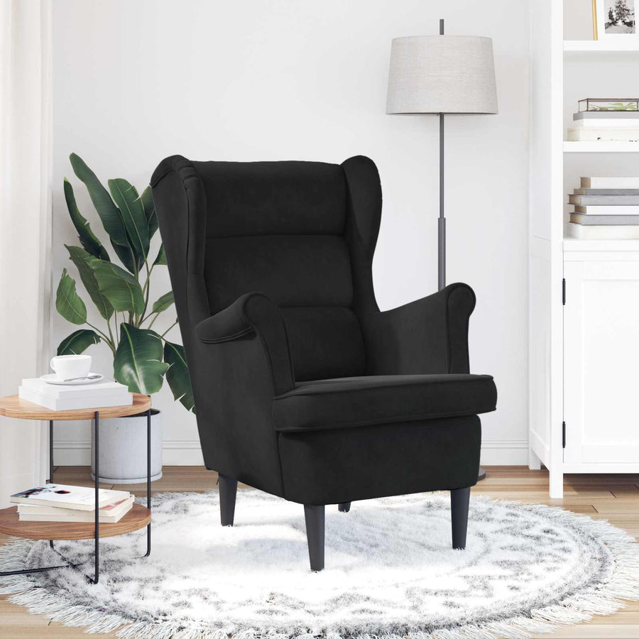 Fauteuil Zwart Fluweel