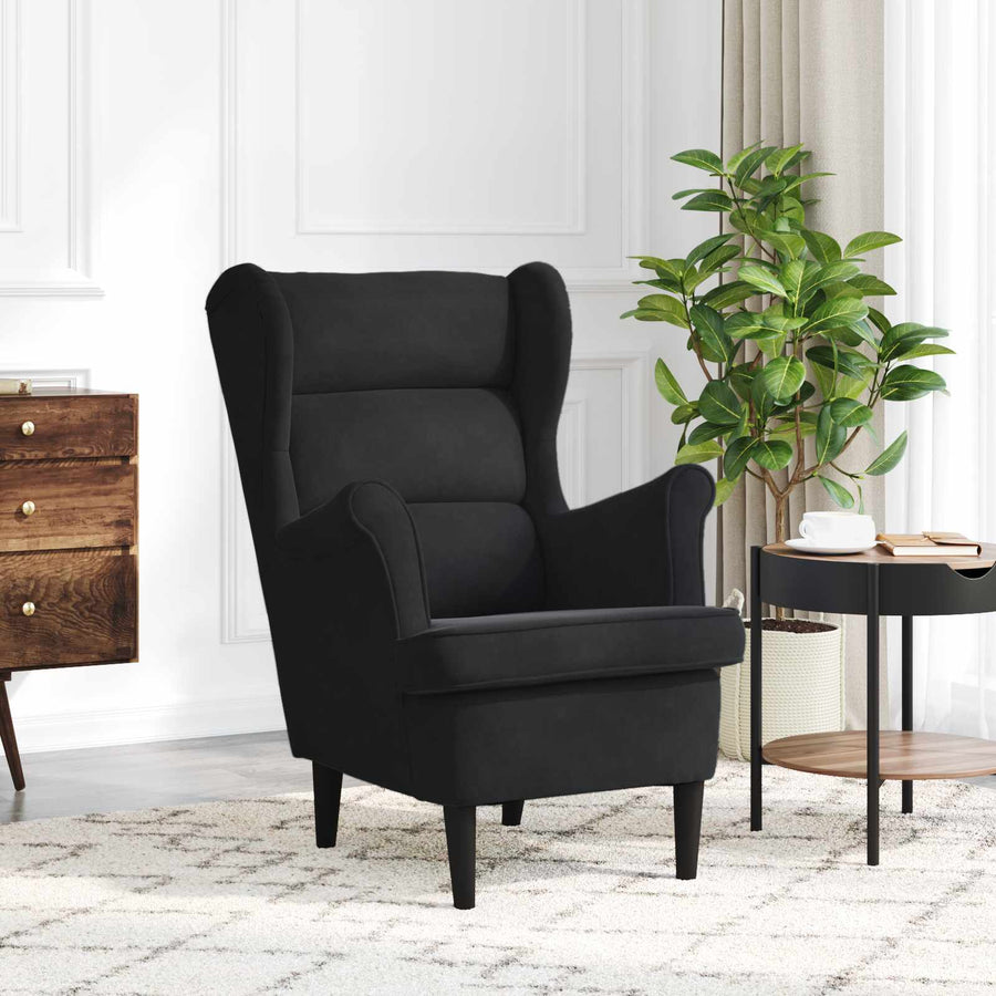 Fauteuil Zwart Fluweel