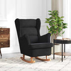 Schommelstoel 92x71x100 cm zwart multiplex