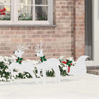 LED Reindeer 3 pcs Cold White Fabric