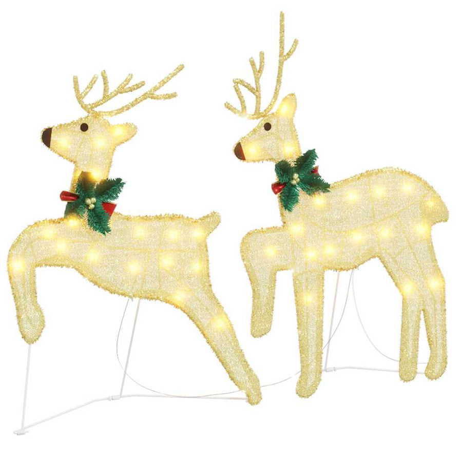 LED Rendieren 2 pcs Warmwit 45 x 19 x 65 cm Stof