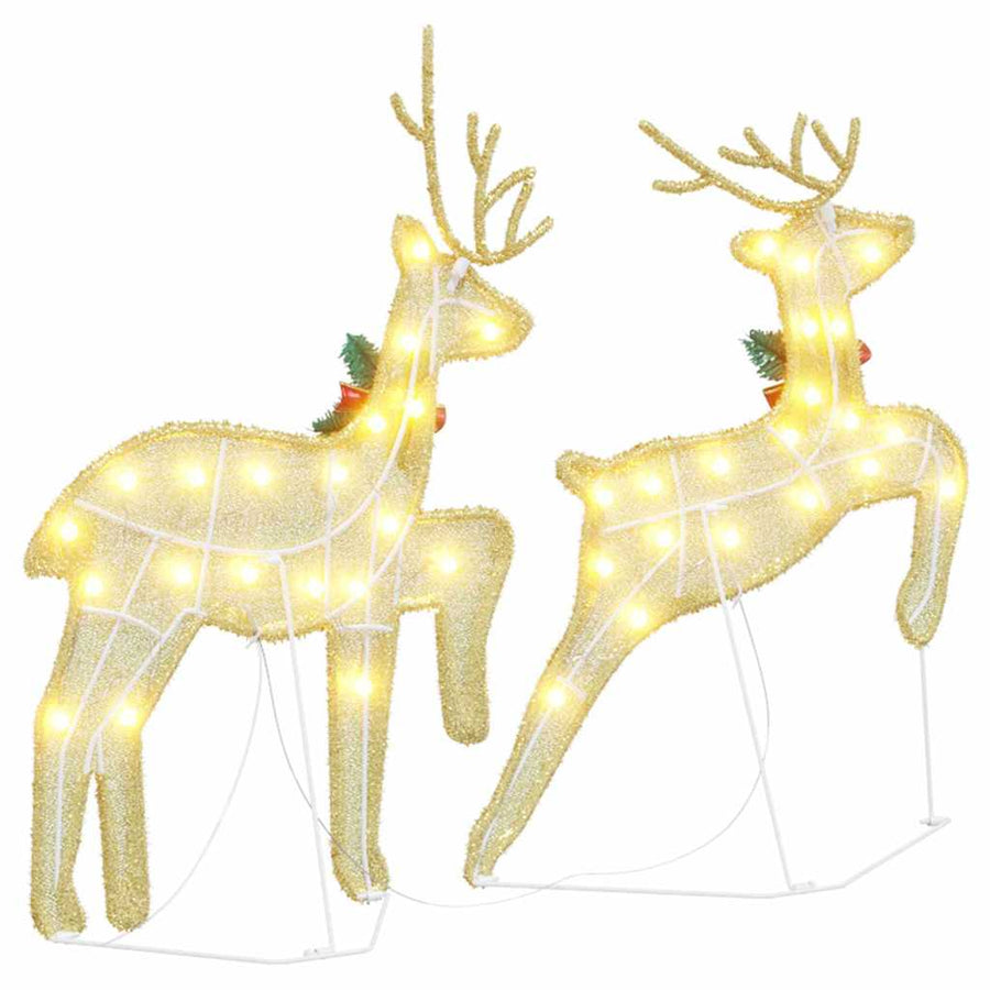 LED Rendieren 2 pcs Warmwit 45 x 19 x 65 cm Stof