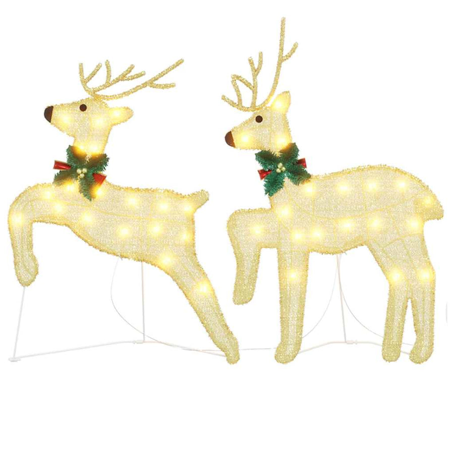LED Rendieren 2 pcs Warmwit 45 x 19 x 65 cm Stof
