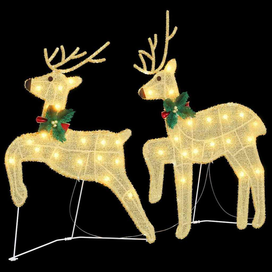 LED Rendieren 2 pcs Warmwit 45 x 19 x 65 cm Stof