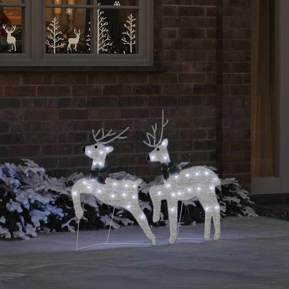 LED Rendieren 2 pcs Koud Wit 45 x 19 x 65 cm Stof