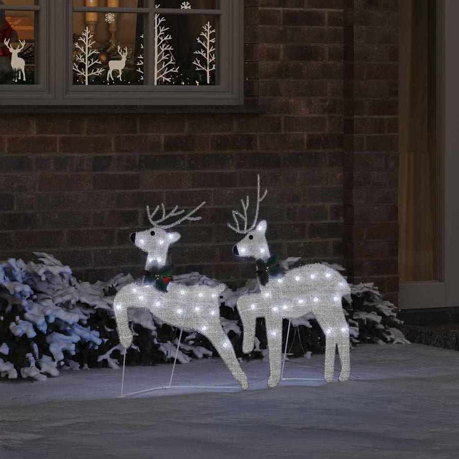 LED Rendieren 2 pcs Koud Wit 45 x 19 x 65 cm Stof