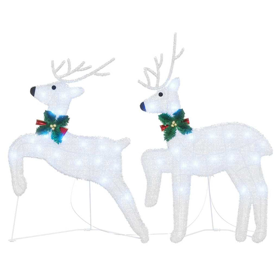 LED Rendieren 2 pcs Koud Wit 45 x 19 x 65 cm Stof