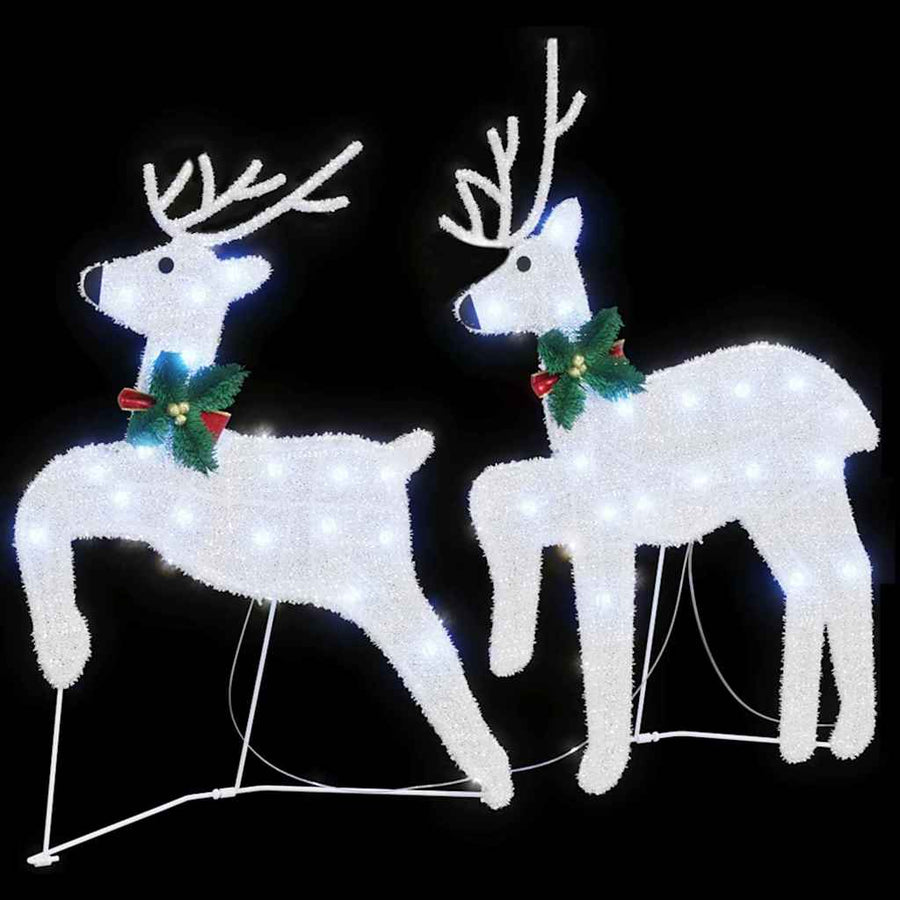LED Rendieren 2 pcs Koud Wit 45 x 19 x 65 cm Stof