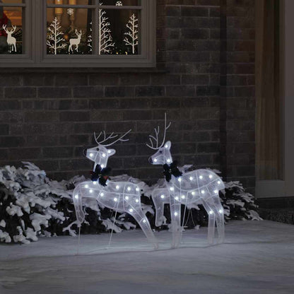 LED Rendieren 2 pcs Koud Wit 45 x 19 x 65 cm Stof