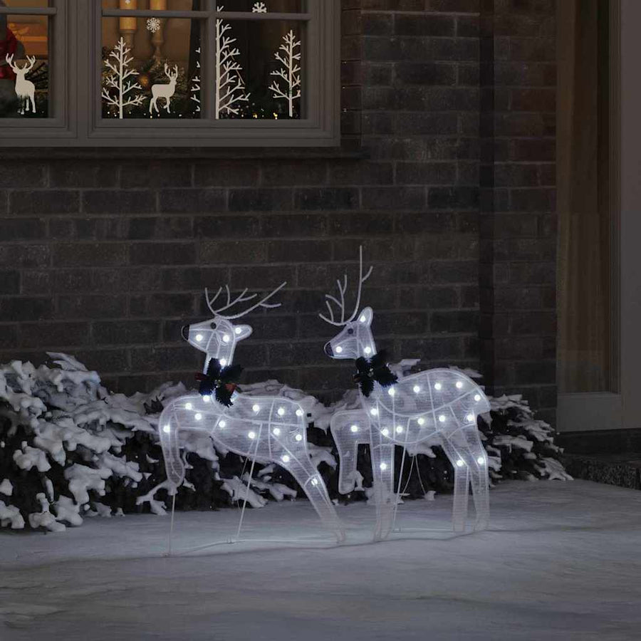 LED Rendieren 2 pcs Koud Wit 45 x 19 x 65 cm Stof