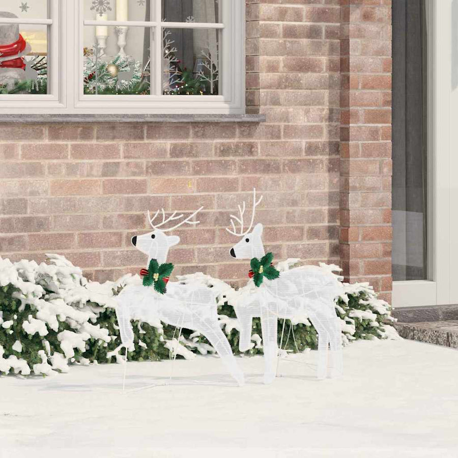 LED Rendieren 2 pcs Koud Wit 45 x 19 x 65 cm Stof