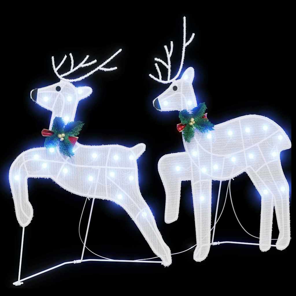 LED Rendieren 2 pcs Koud Wit 45 x 19 x 65 cm Stof