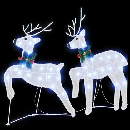 LED Rendieren 2 pcs Koud Wit 45 x 19 x 65 cm Stof
