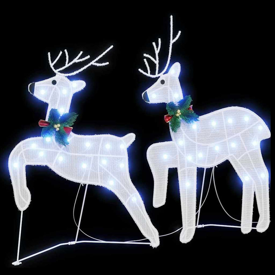 LED Rendieren 2 pcs Koud Wit 45 x 19 x 65 cm Stof