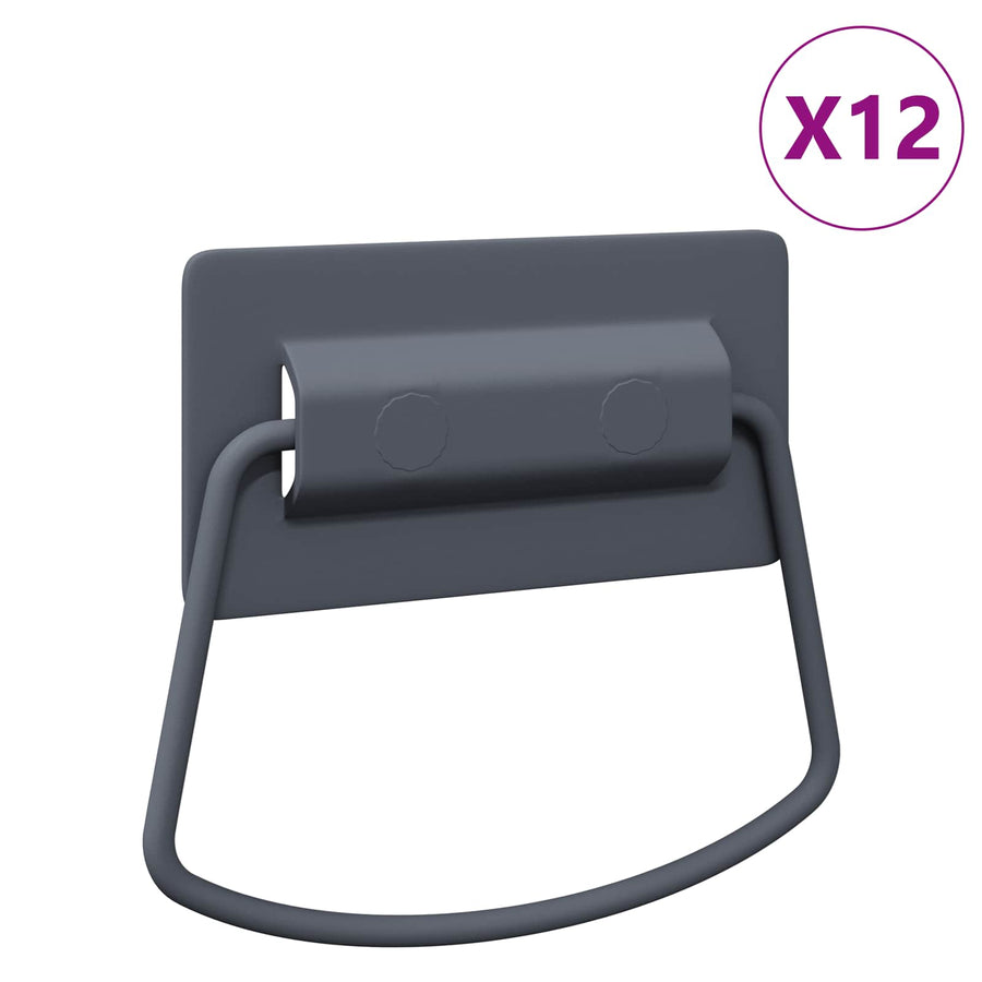 Kast Handvatten 12 Pcs 85 X 45 Mm Metaal 12 stuks Antraciet