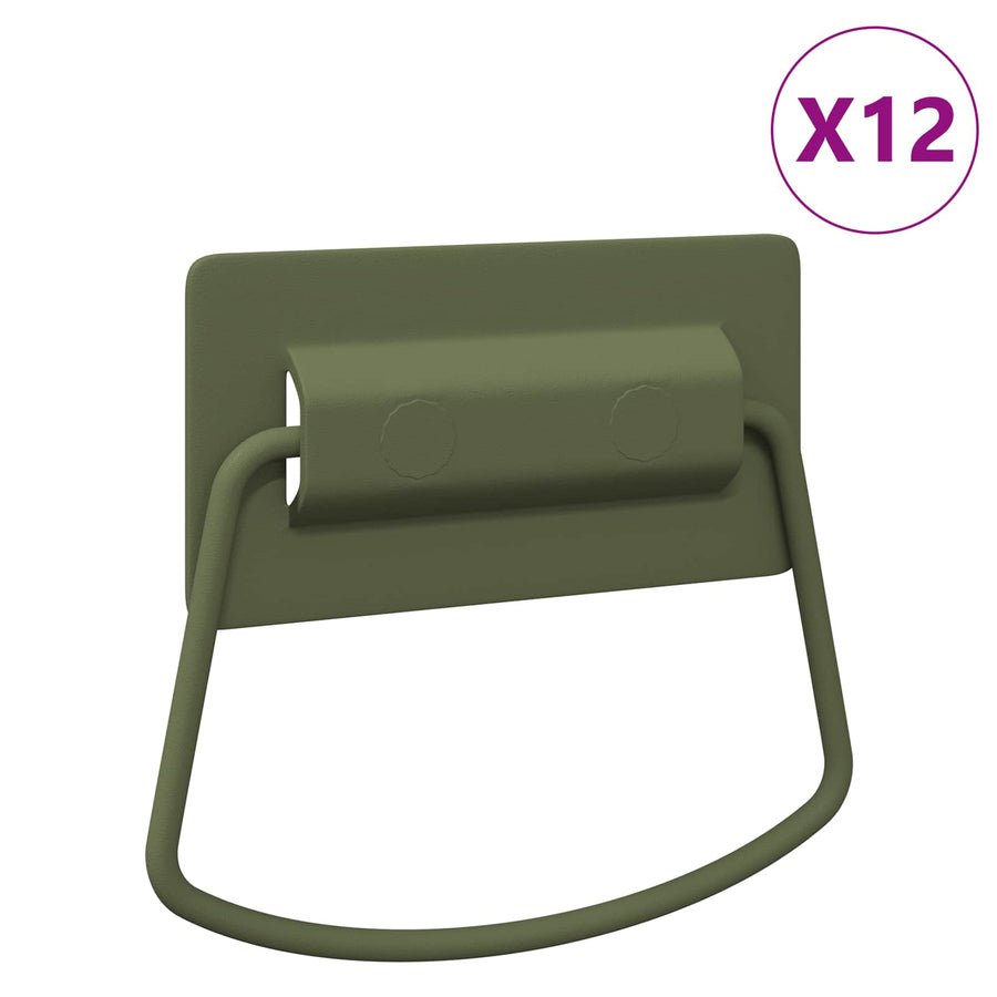 Kast Handvatten 12 Pcs Olijf Groen 85 X 45 Mm Metaal 12 stuks Olijfgroen