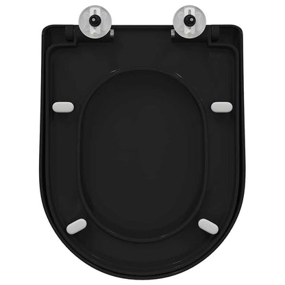 Toiletzitting Zwart 48 x 36.5 x 4.5 cm Polypropyleen