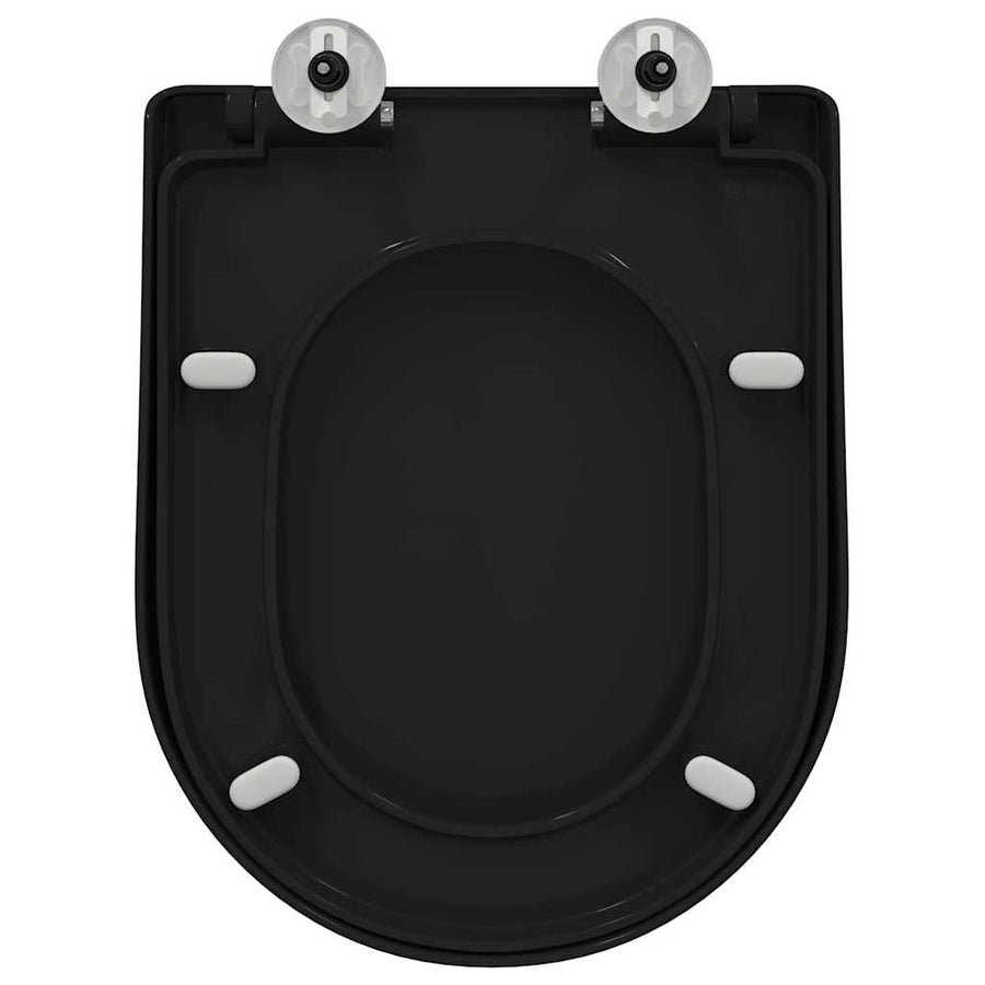 Toiletzitting Zwart 48 x 36.5 x 4.5 cm Polypropyleen