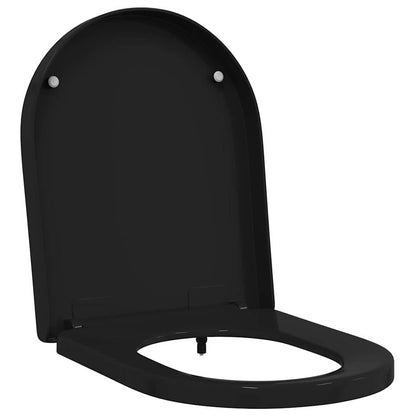 Toiletzitting Zwart 48 x 36.5 x 4.5 cm Polypropyleen