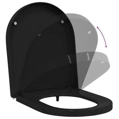 Toiletzitting Zwart 48 x 36.5 x 4.5 cm Polypropyleen