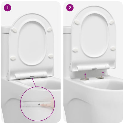 Toiletzitting Wit 48.5 x 36 x 5 cm Polypropyleen