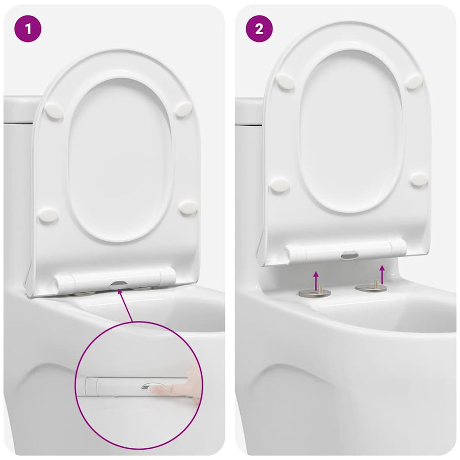 Toiletzitting Wit 48.5 x 36 x 5 cm Polypropyleen