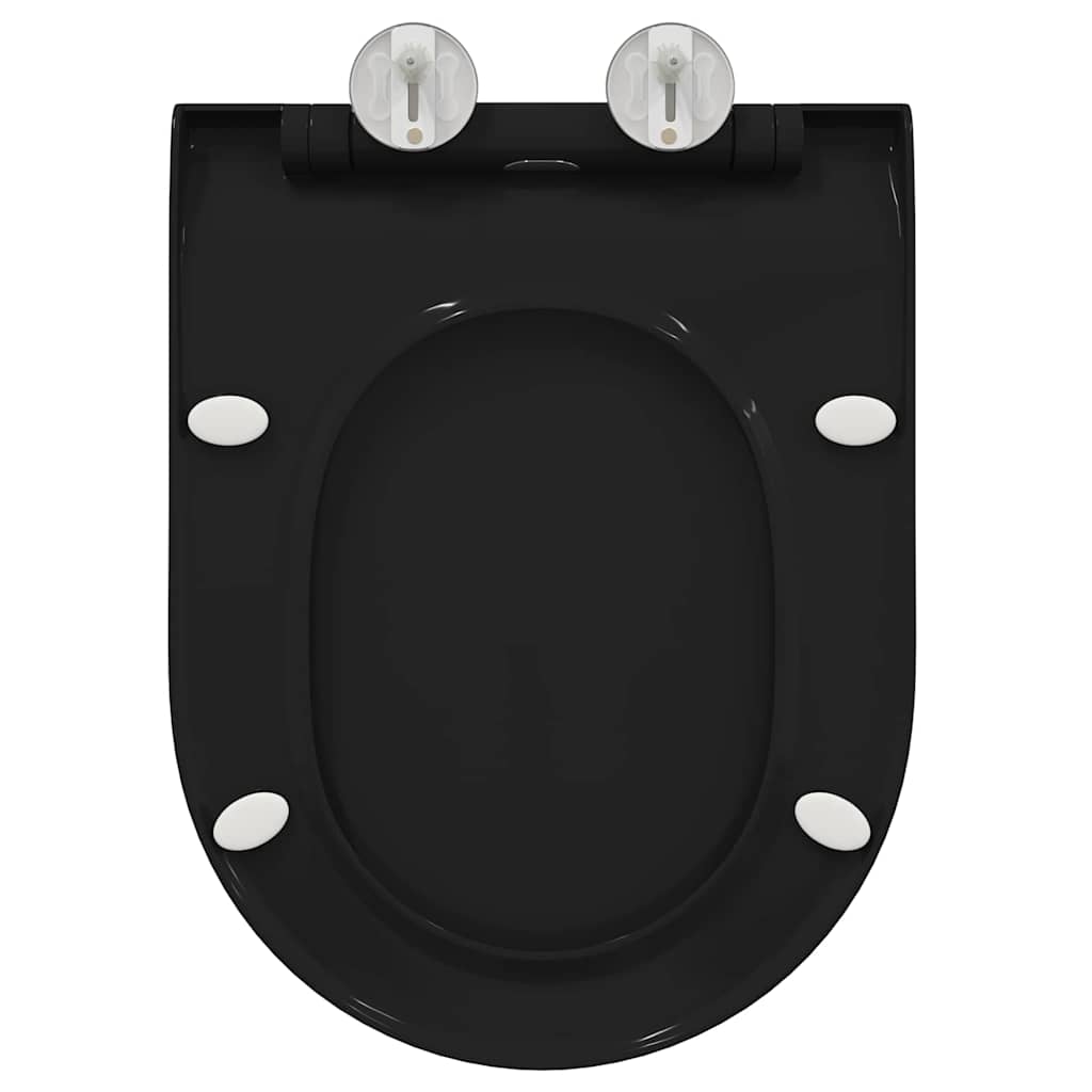 Toiletzitting Zwart 48.5 x 36 x 5 cm Polypropyleen