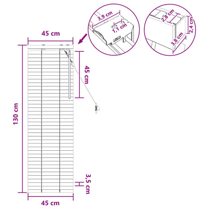 Jaloezie Eiken Look 45 x 130 cm 35 mm Massief Paulowniahout