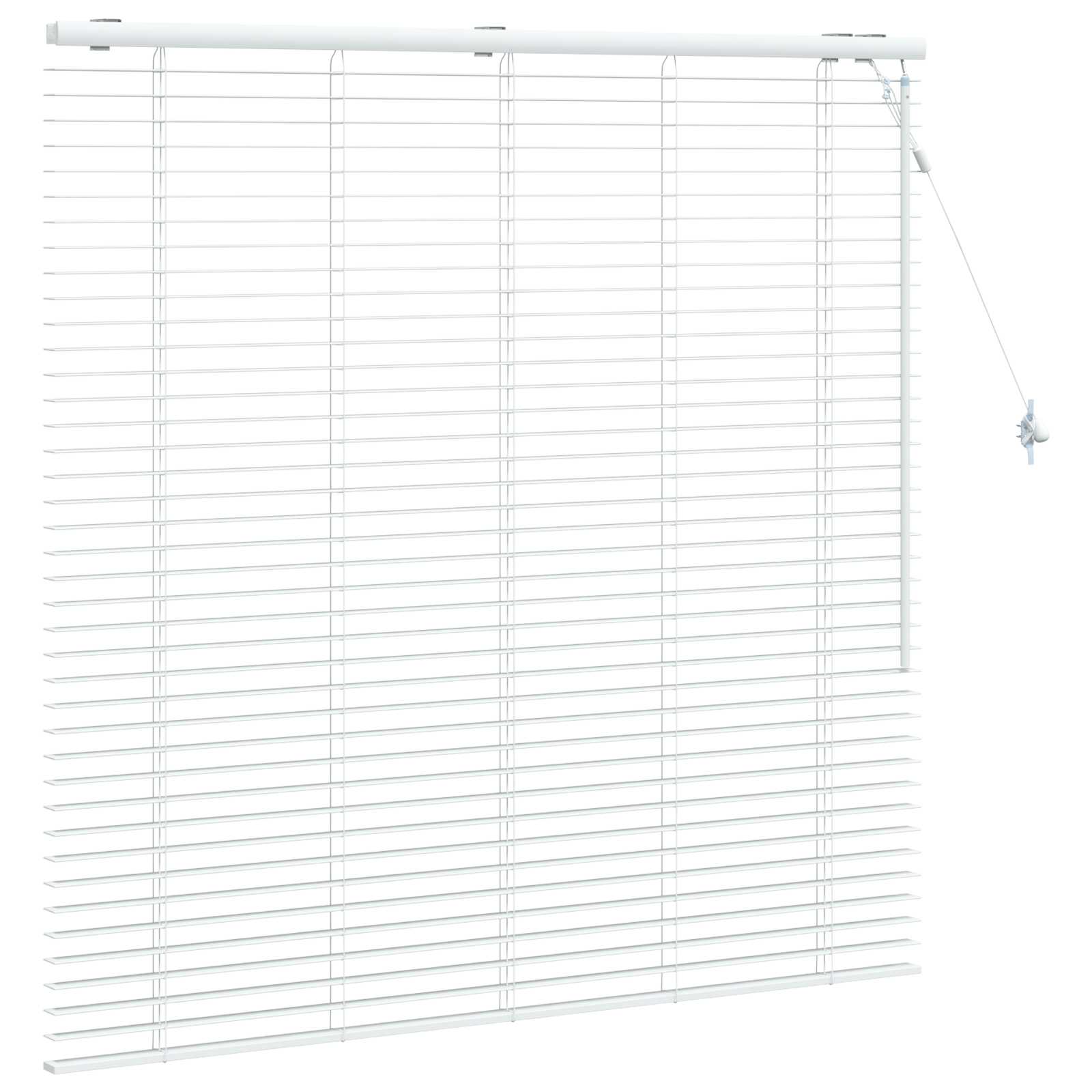 Jaloezie Wit 125 x 130 cm 35 mm Massief Paulowniahout