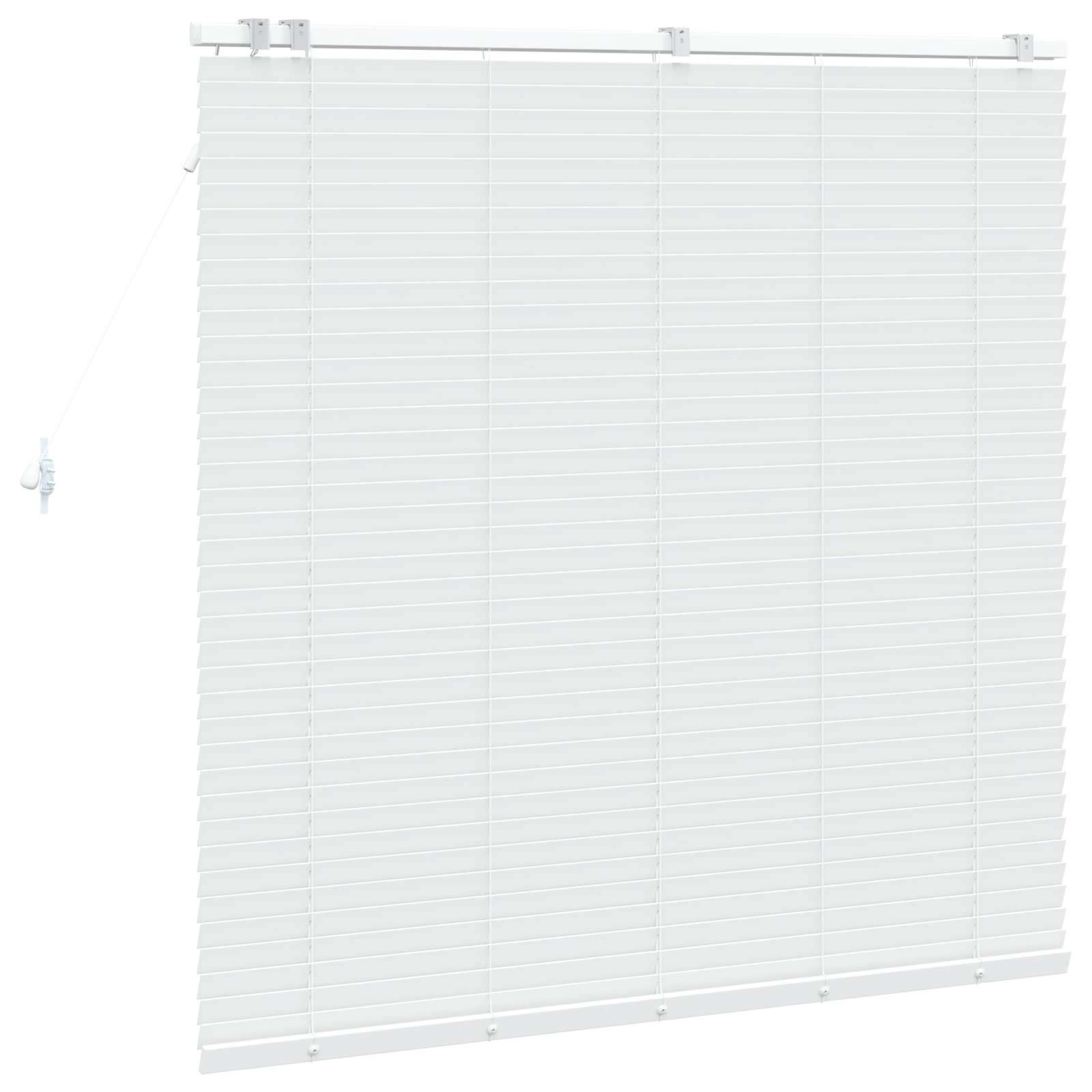 Jaloezie Wit 130 x 130 cm 35 mm Massief Paulowniahout