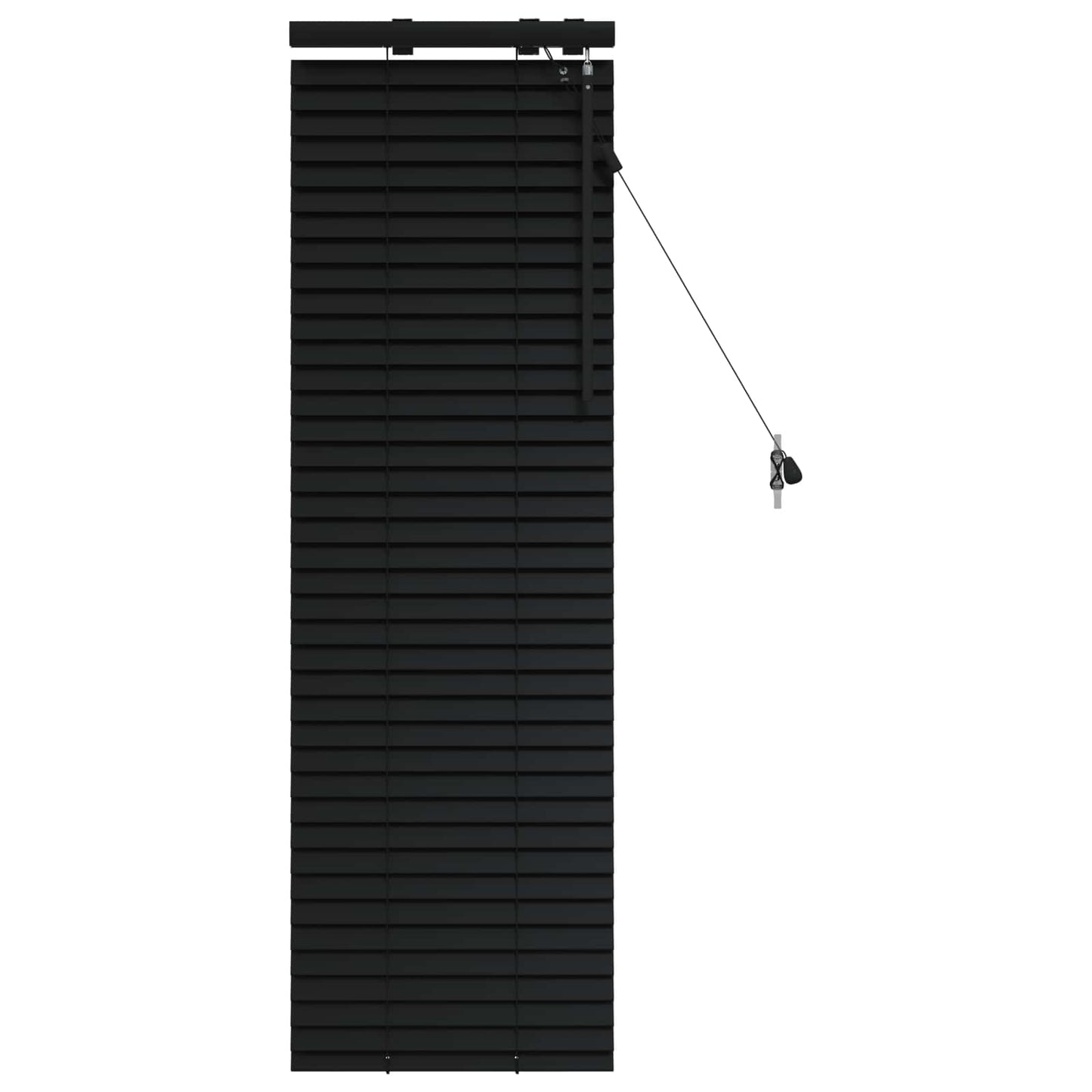 Jaloezie Zwart 45 x 130 cm 35 mm Massief Paulowniahout