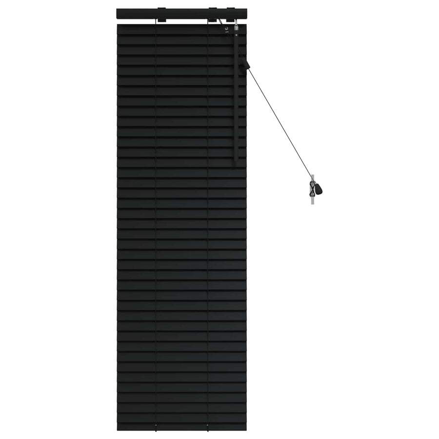 Jaloezie Zwart 50 x 130 cm 35 mm Massief Paulowniahout