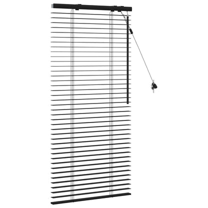 Jaloezie Zwart 55 x 130 cm 35 mm Massief Paulowniahout