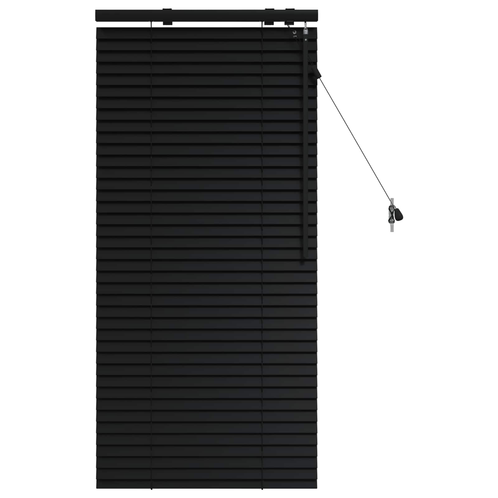 Jaloezie Zwart 55 x 130 cm 35 mm Massief Paulowniahout
