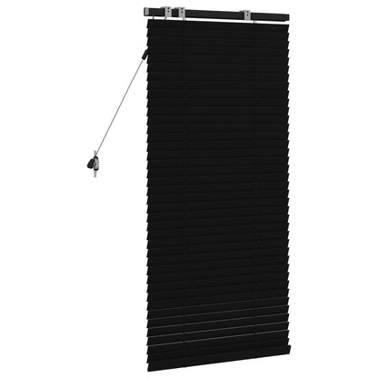 Jaloezie Zwart 60 x 130 cm 35 mm Massief Paulowniahout