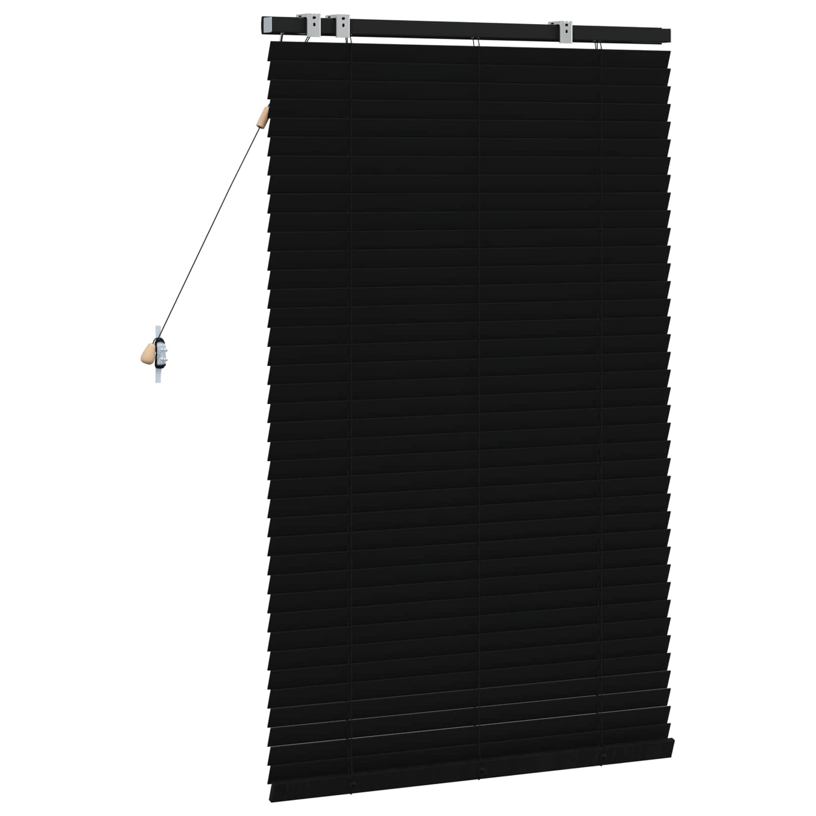 Jaloezie Zwart 70 x 130 cm 35 mm Massief Paulowniahout