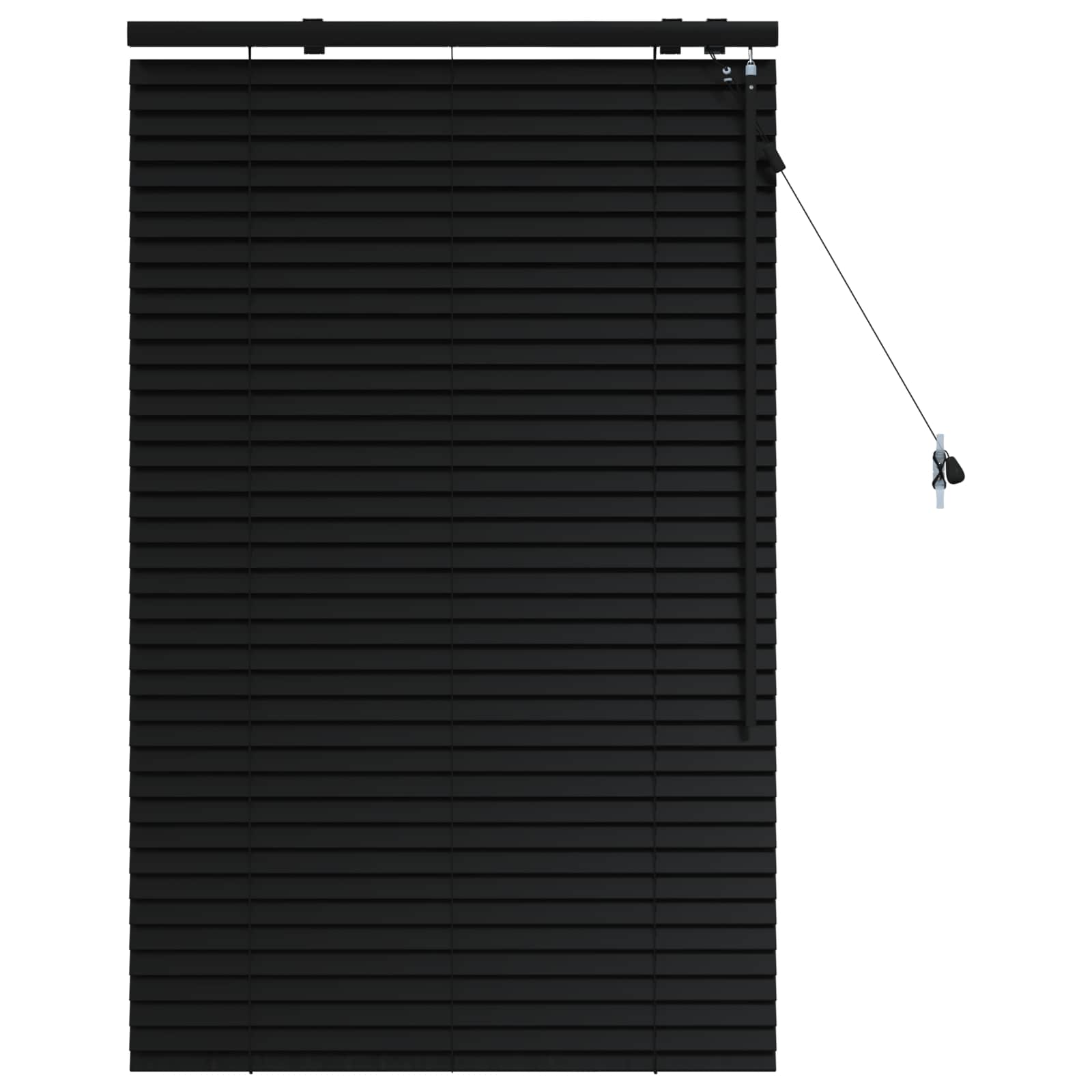 Jaloezie Zwart 75 x 130 cm 35 mm Massief Paulowniahout