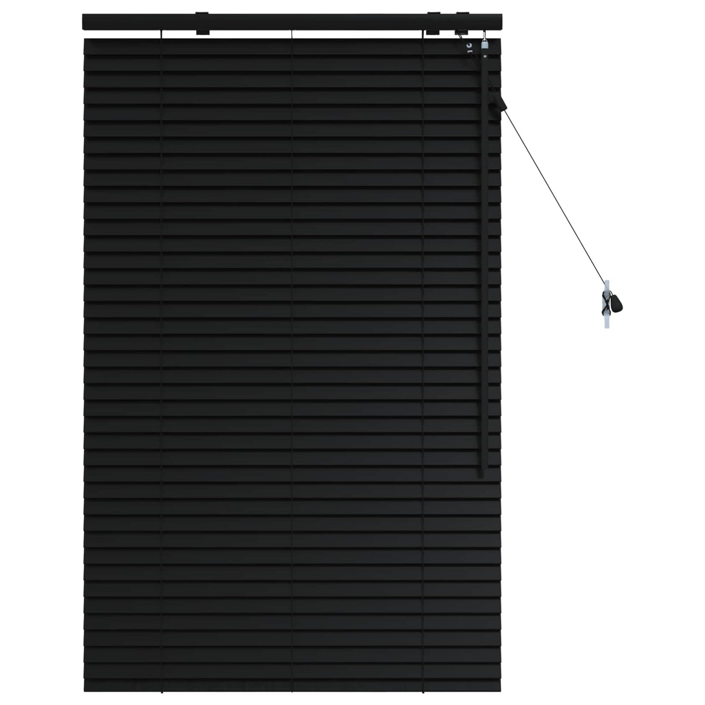 Jaloezie Zwart 80 x 130 cm 35 mm Massief Paulowniahout