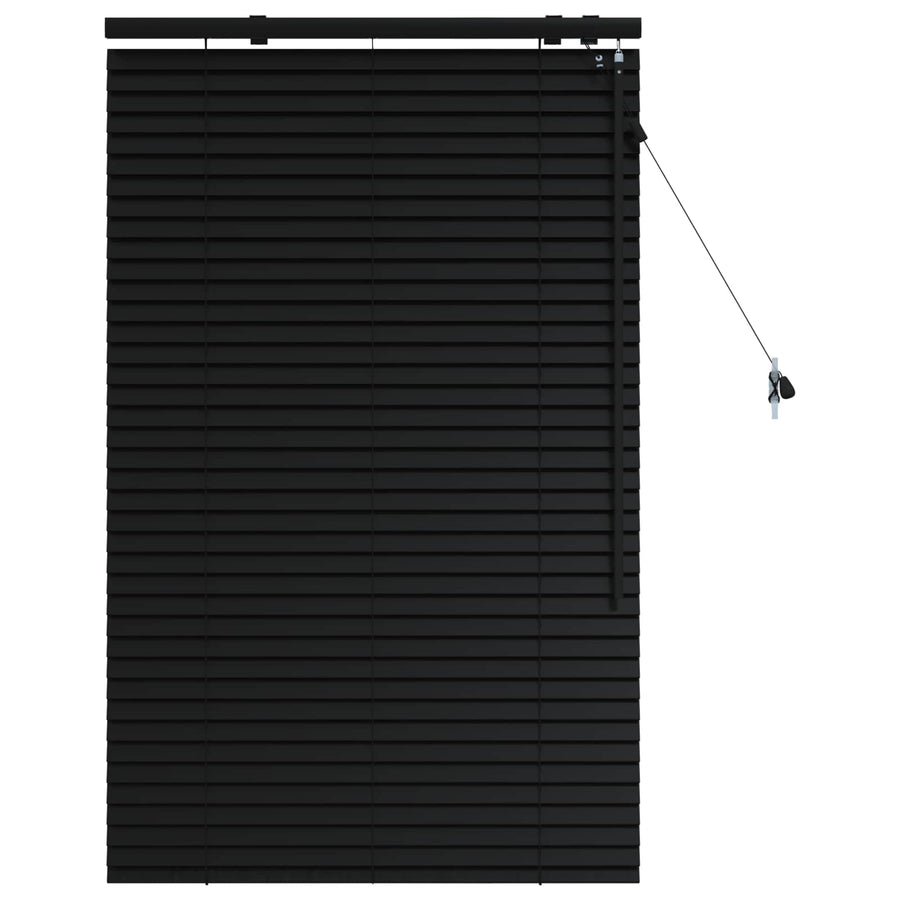Jaloezie Zwart 90 x 130 cm 35 mm Massief Paulowniahout