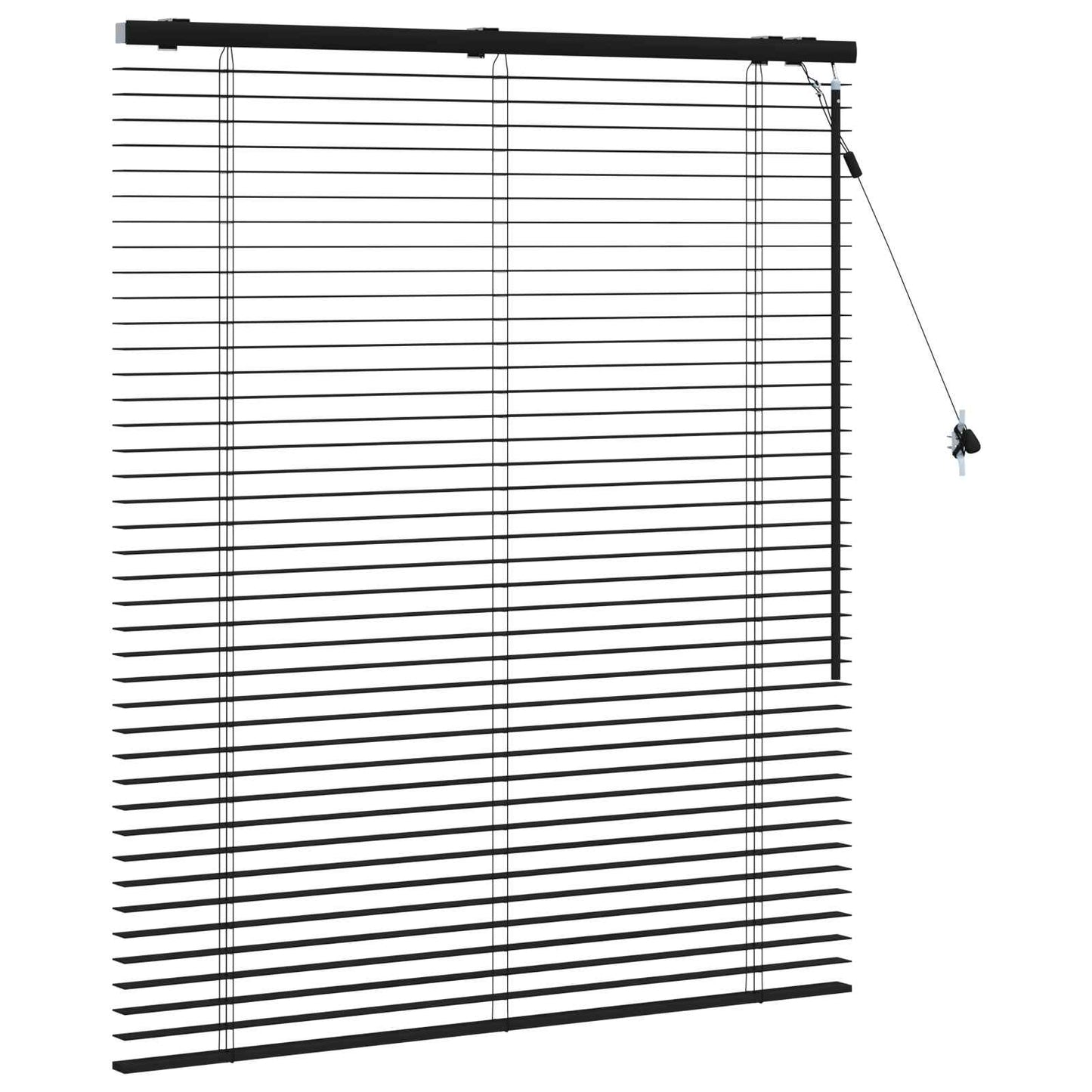 Jaloezie Zwart 105 x 130 cm 35 mm Massief Paulowniahout