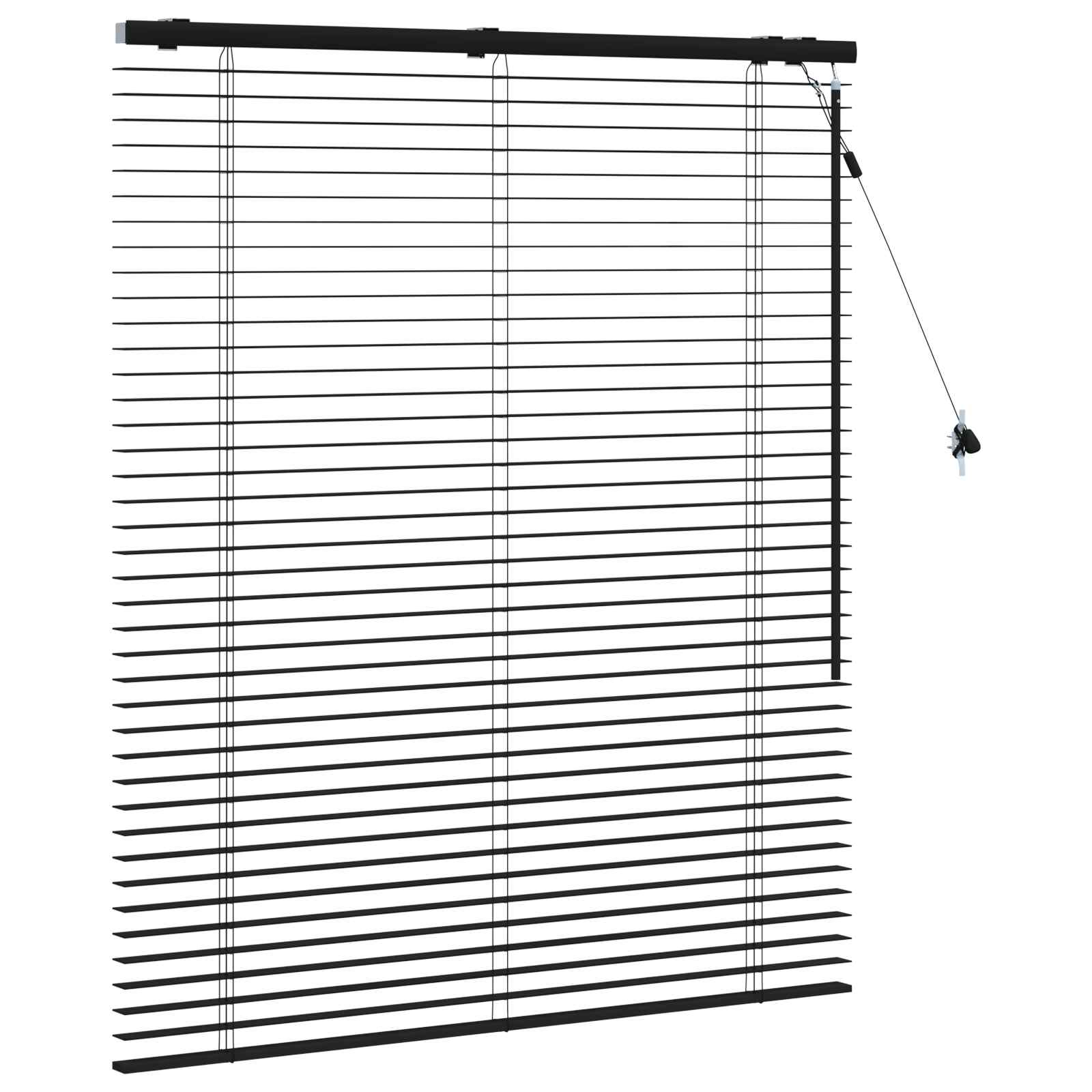 Jaloezie Zwart 110 x 130 cm 35 mm Massief Paulowniahout