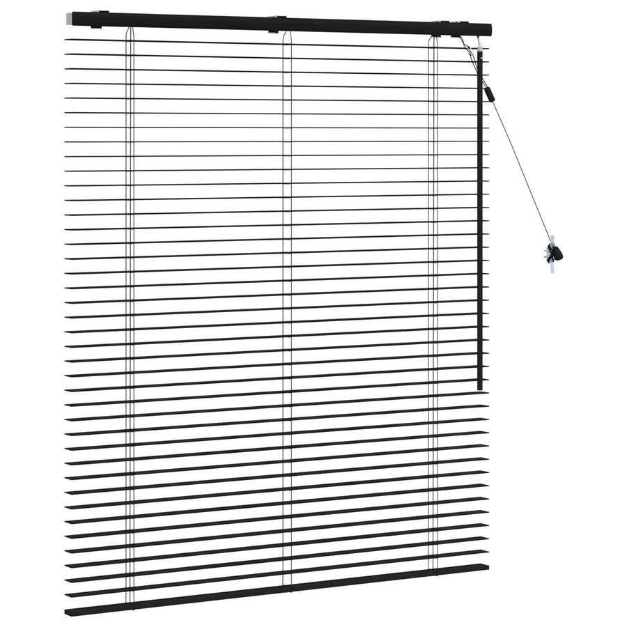 Jaloezie Zwart 110 x 130 cm 35 mm Massief Paulowniahout
