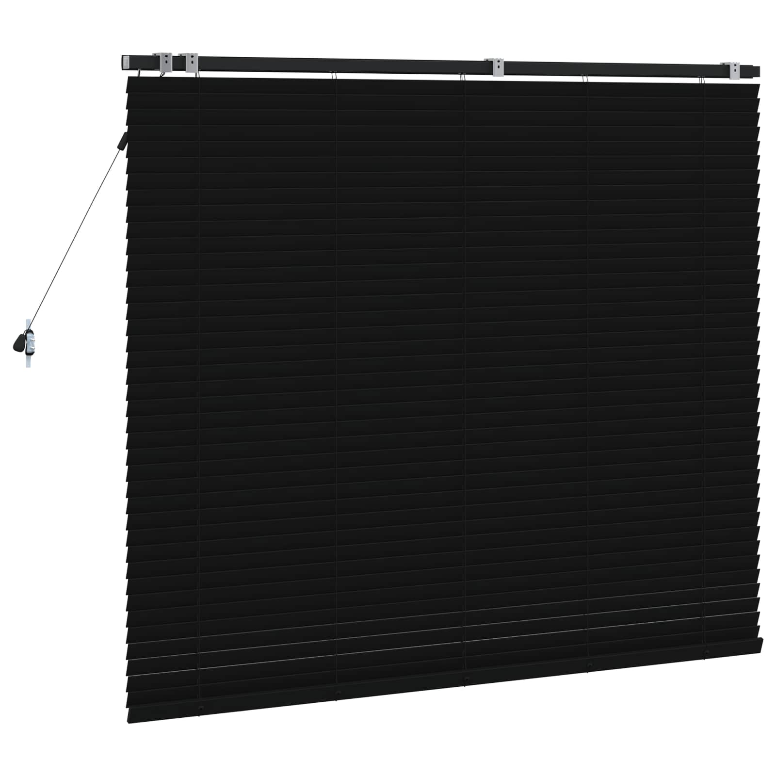 Jaloezie Zwart 130 x 130 cm 35 mm Massief Paulowniahout