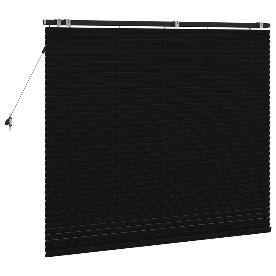 Jaloezie Zwart 130 x 130 cm 35 mm Massief Paulowniahout