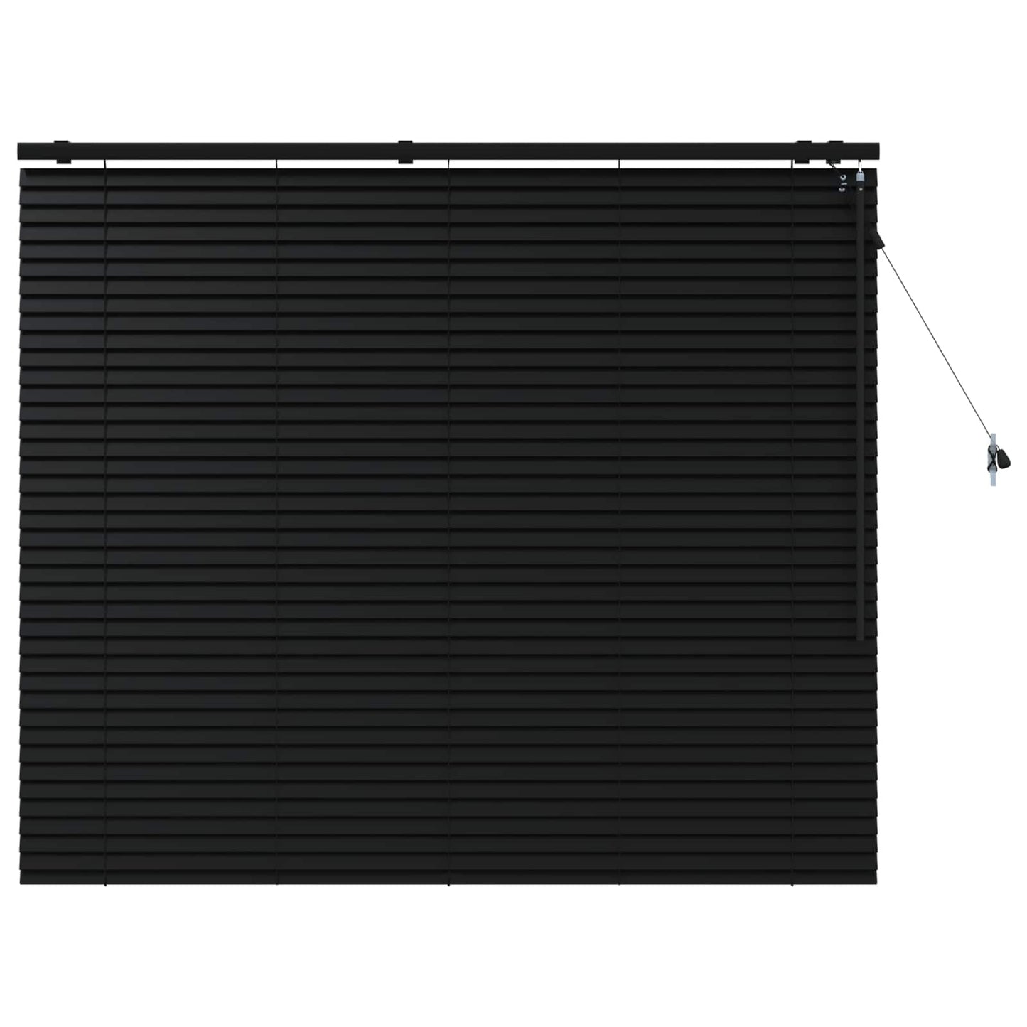 Jaloezie Zwart 130 x 130 cm 35 mm Massief Paulowniahout