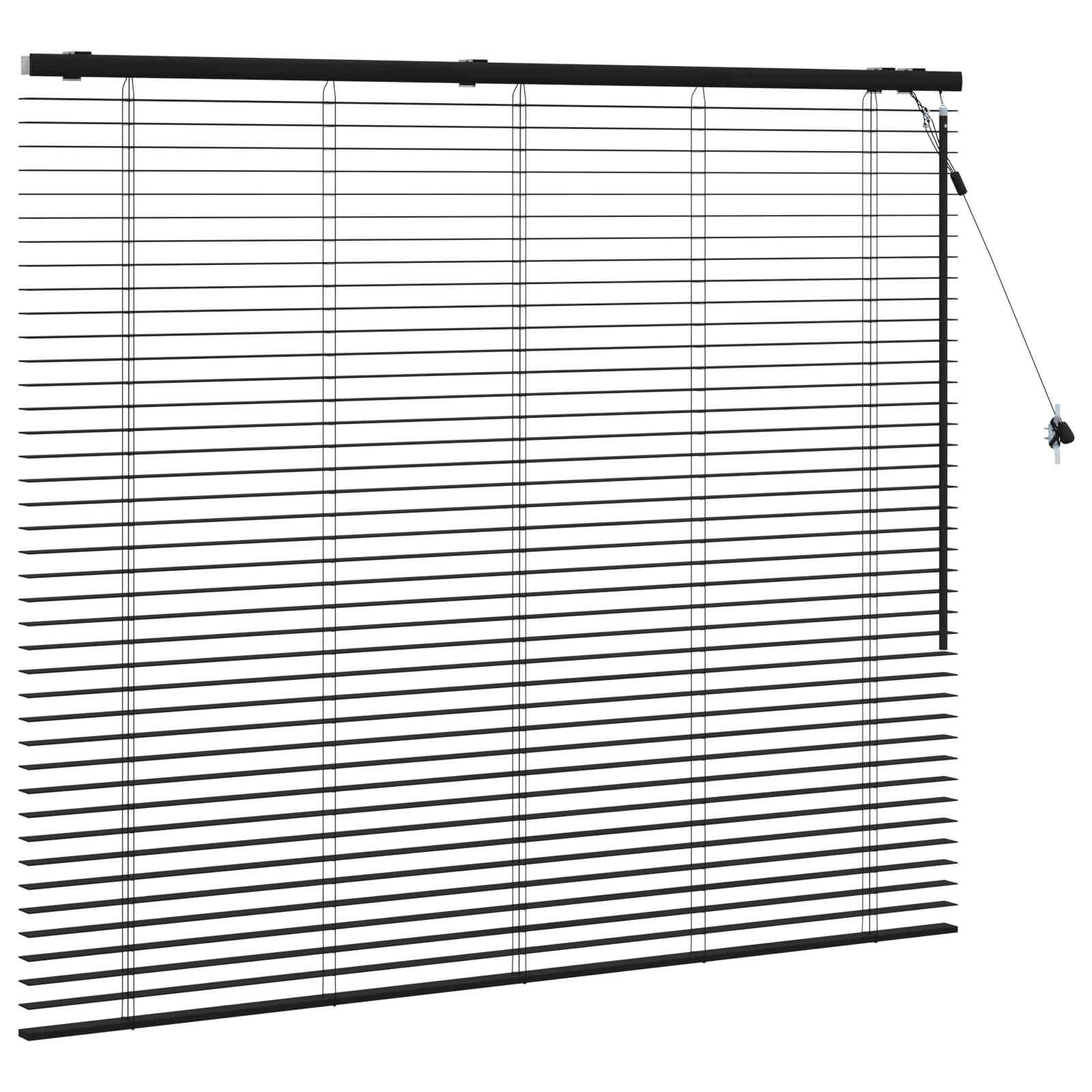 Jaloezie Zwart 140 x 130 cm 35 mm Massief Paulowniahout